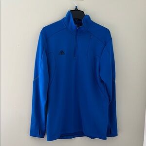 Adidas Clima Blue Quarter Zip Pullover Athletic Top Men’s Medium